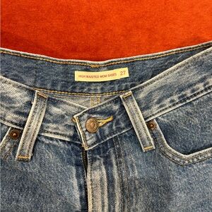 Levi’s high waisted mom shorts.